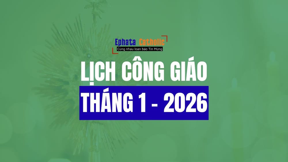 Lịch Công giáo Tháng 01 – 2026