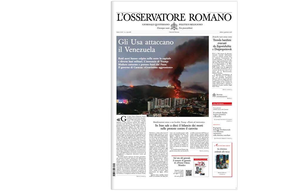 Báo Vatican đưa tin trang nhất về cuộc tấn công của Mỹ vào Venezuela