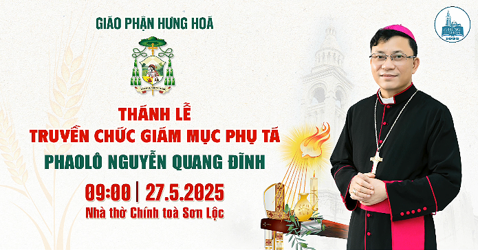 THÁNH LỄ TRUYỀN CHỨC GIÁM MỤC CHO ĐỨC CHA PHỤ TÁ PHAOLÔ NGUYỄN QUANG ĐĨNH