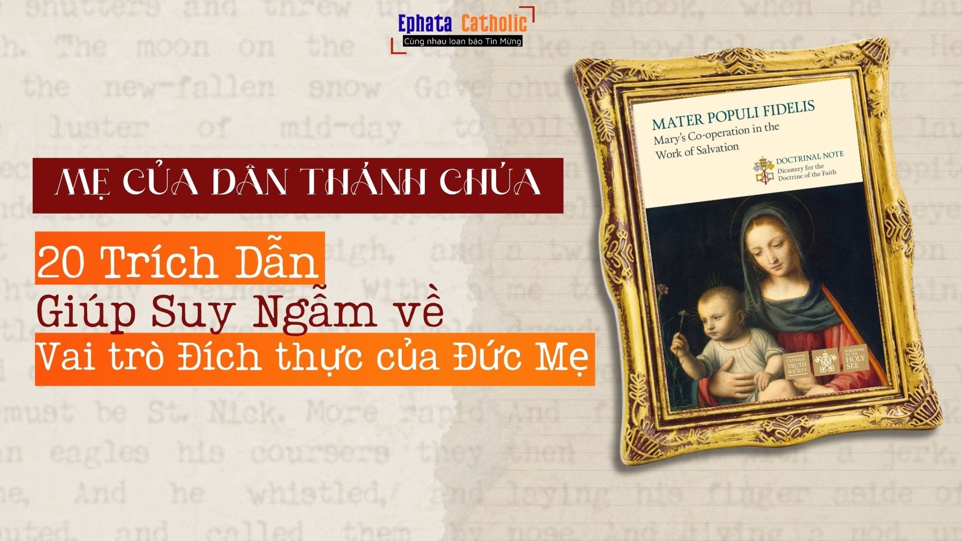 20 Trích Dẫn Giúp Suy Ngẫm về Vai trò Đích thực của Đức Mẹ