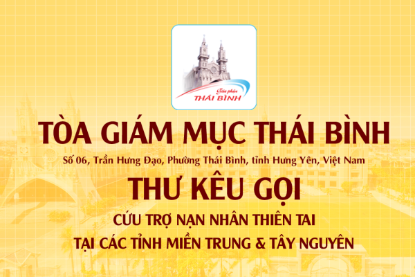 Giáo phận Thái Bình kêu gọi cứu trợ vùng lũ lụt, mời gọi giảm trang trí Giáng Sinh để sẻ chia với đồng bào gặp nạn