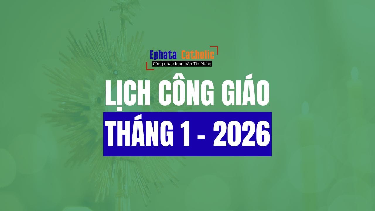 Lịch Công giáo Tháng 01 – 2026